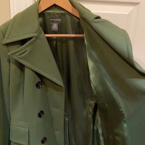 Banana Republic wool coat, green, size M - Picture 6 of 7